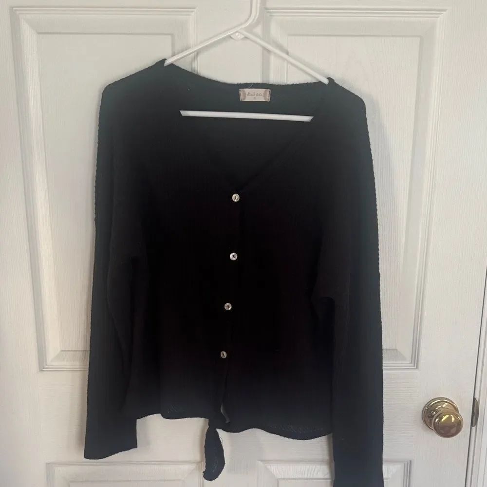 Altar'd State Black Knit Cardigan